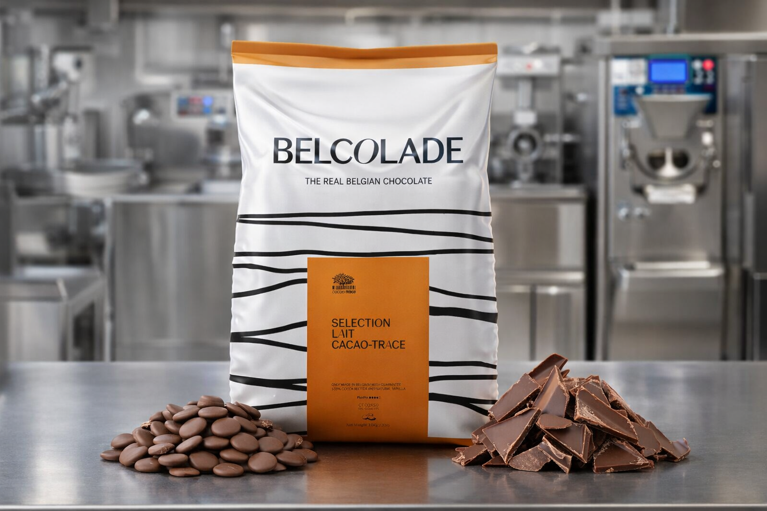 Belcolade Cacao Trace - Milk Belgian Chocolate Lait 34% - Single (15kg)