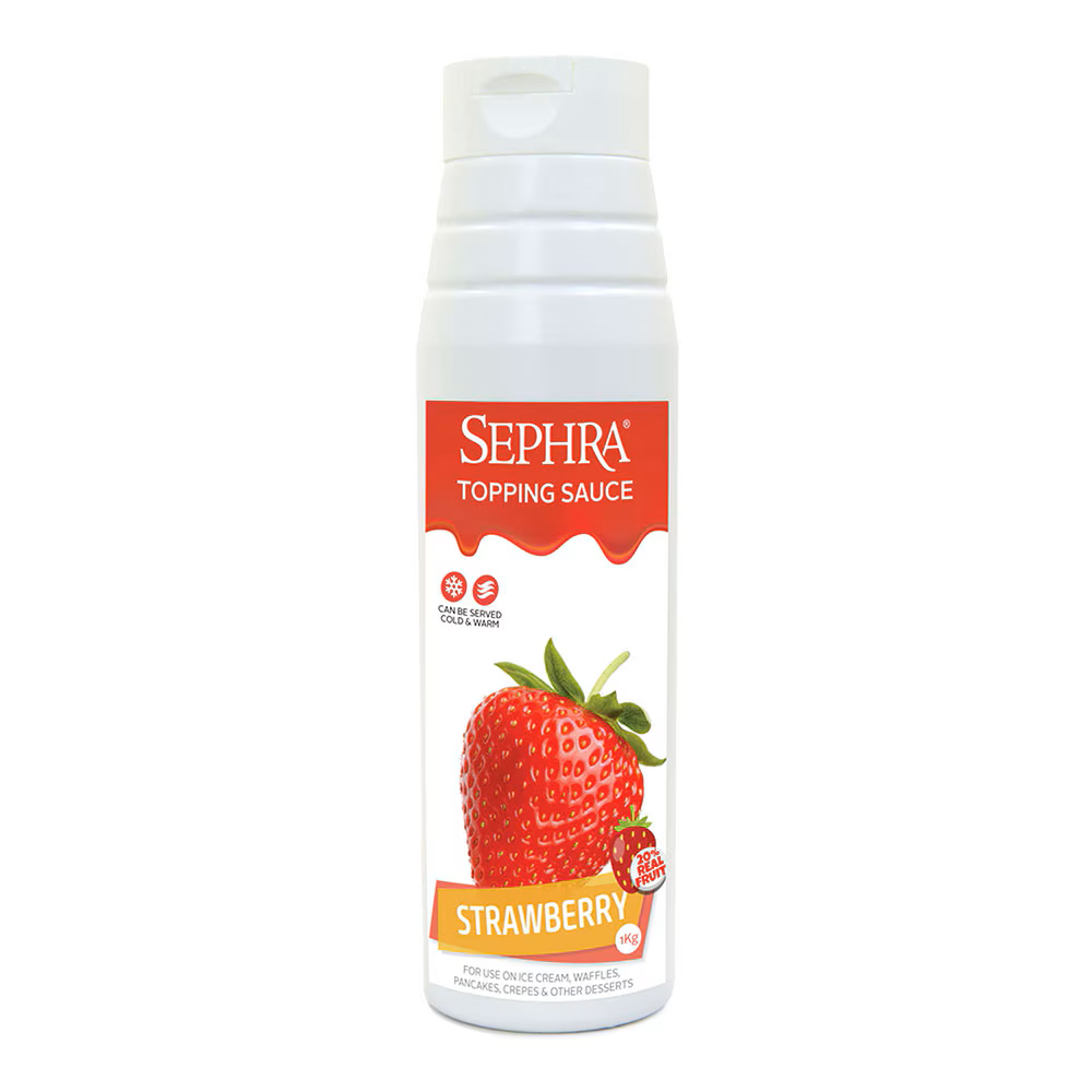 Sephra Strawberry Topping Sauce - Box (6 x 1kg)