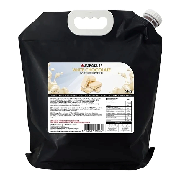 Liquid White Chocolate Sauce Spout Bag - Single (5kg)